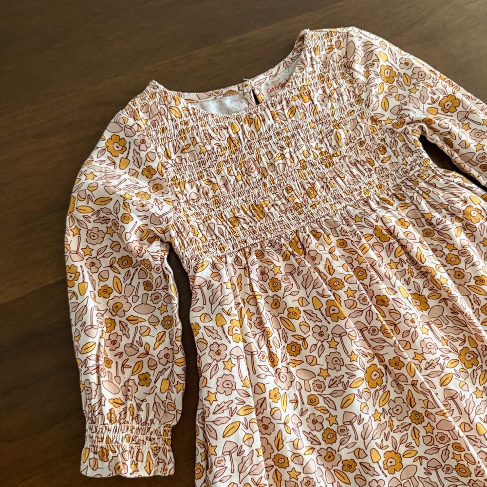 Fall Floral Twill Dress